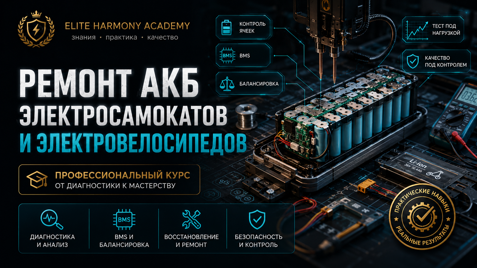 Ремонт АКБ электросамокатов и электровелосипедов