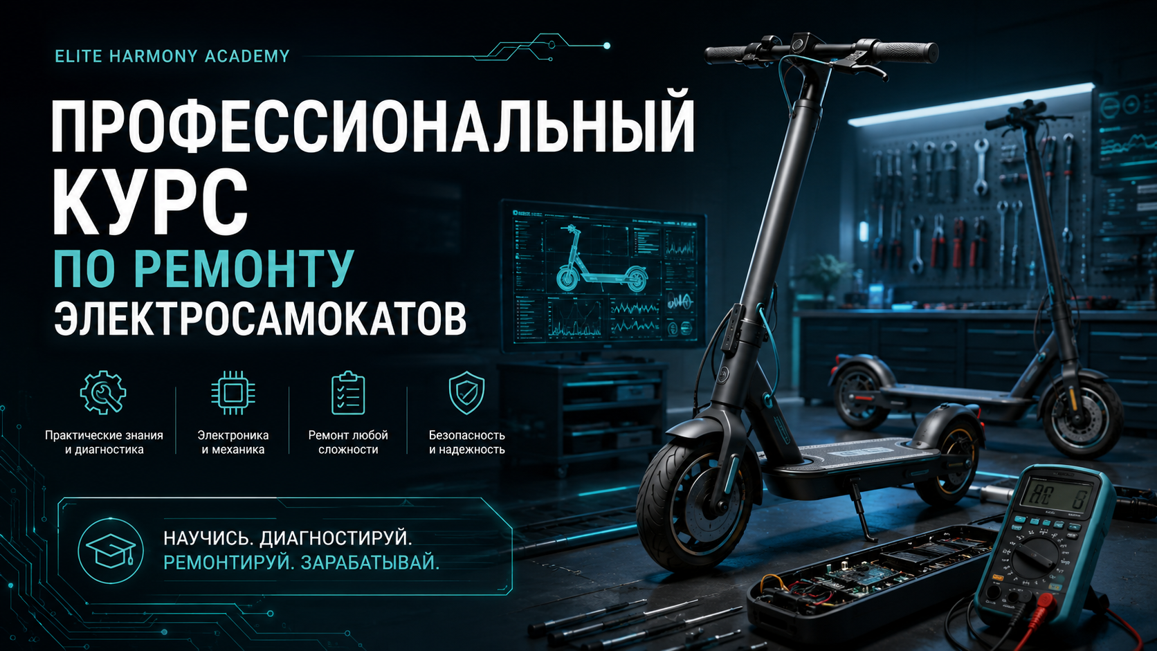 Профессиональный курс по ремонту электросамокатов